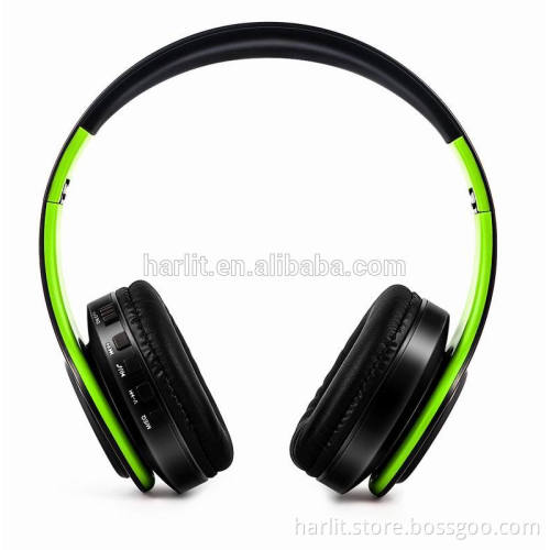 Foldable Overhead Stereo Bluetooth 4.0 Headphones With Mic And 3.5MM Aux Wire Cable